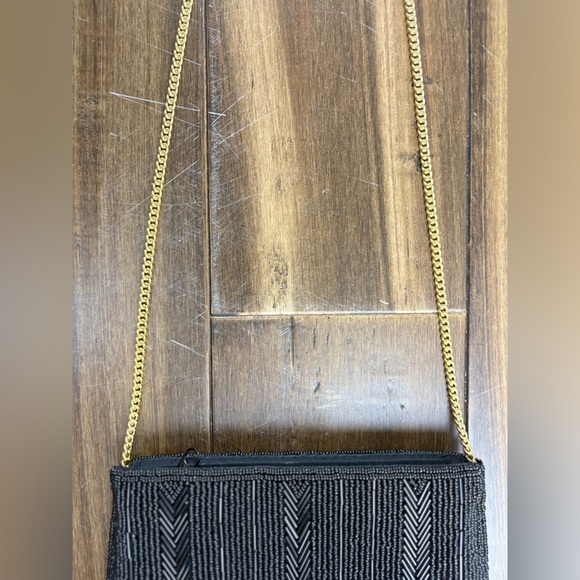 Black and Gold Beaded Crossbody Purse Chain Strap, y2k vintage 80s - Picture 5 of 9